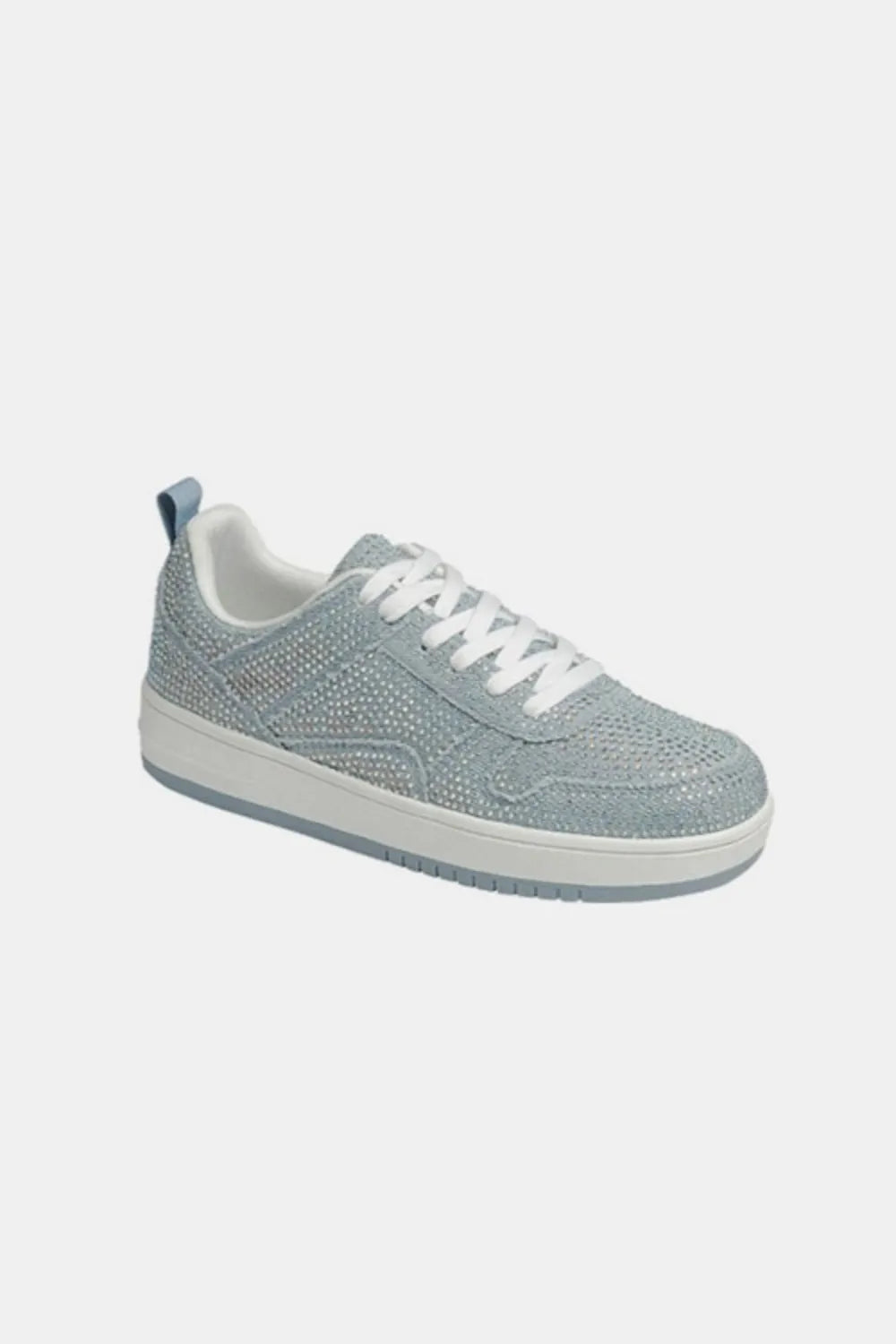 Forever Link Rhinestone Platform Flat Sneakers Blue Denim b618fa85-b0ec-45a1-a174-35f1d6c6fd26-Max