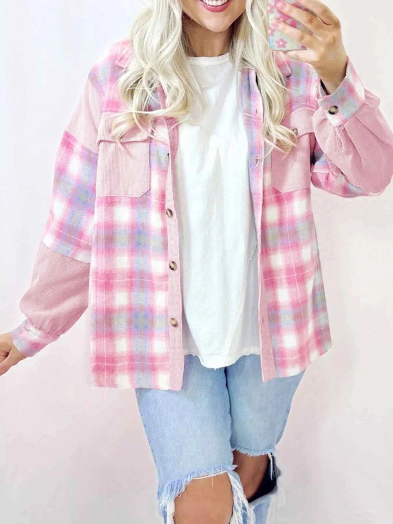 Plaid Button-Up Jacket b61dfc52-e01c-4c76-9986-845c63811437-Max-Origin