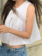 Tie-Front Sleeveless Summer Blouse b6297c75-5a7f-4dc9-9acf-50b3d743b676-Max-Origin