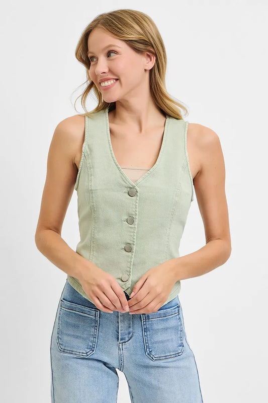Full Size V Neck Button Down Vest Plus Size b632130b-b4d0-4549-9564-73b5173fc33c-Max-Origin