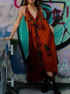 Asymmetrical Hem Printed Halter Neck Dress b63f5a8b-5cf2-4446-a069-9abcc61e80e0-Max-Origin