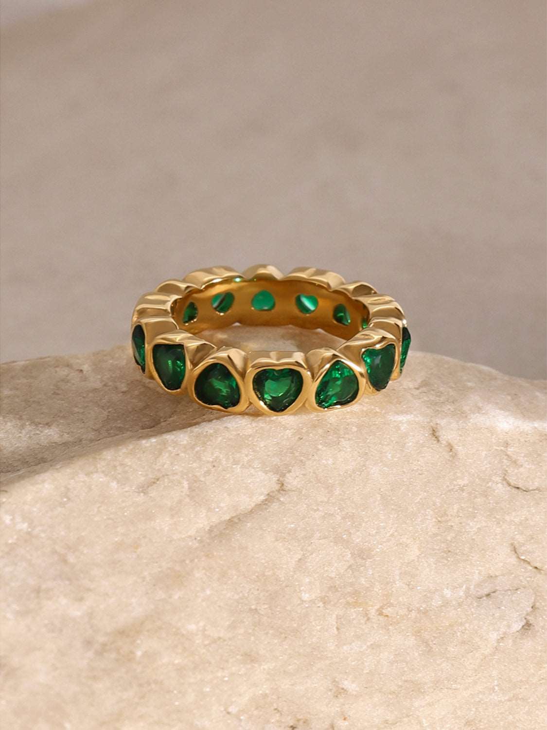 18K Gold-Plated Inlaid Zircon Ring