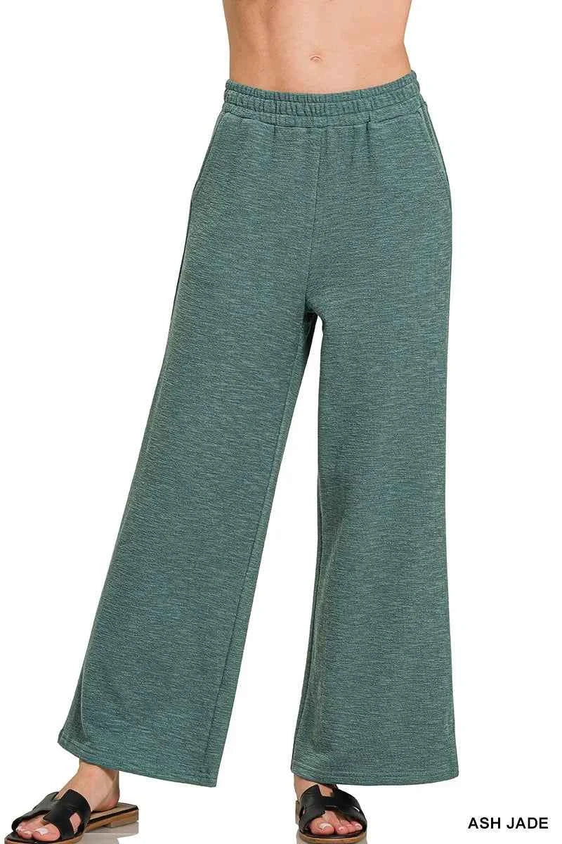 Zenana Cotton Slub Wide Leg Pants ASH JADE b64d41bbdac84d6dbbba6eb940313fa1-Max-Origin