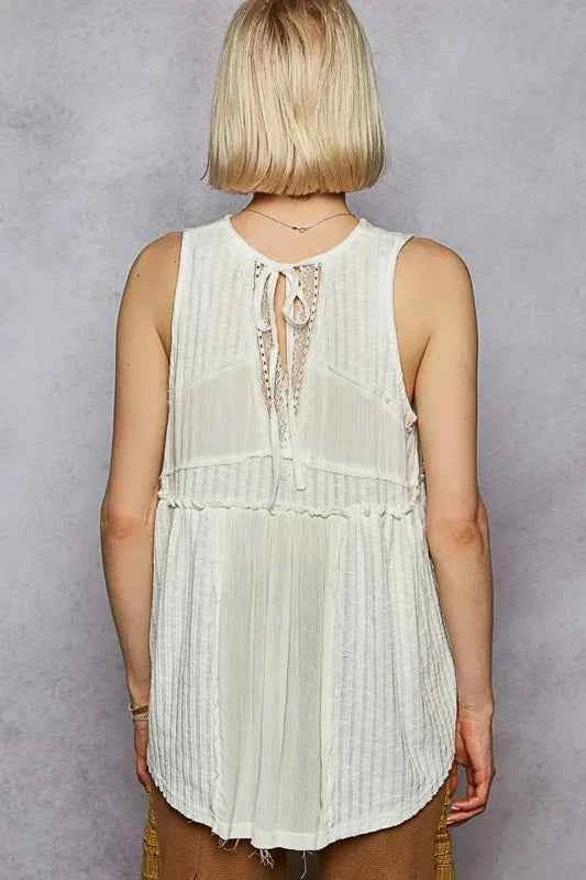 POL Lace Trim Round Neck Tank with Pintuck Detail b65c8fe5-ed2d-4c4f-8a83-e9c26ec03a4e-Max-Origin