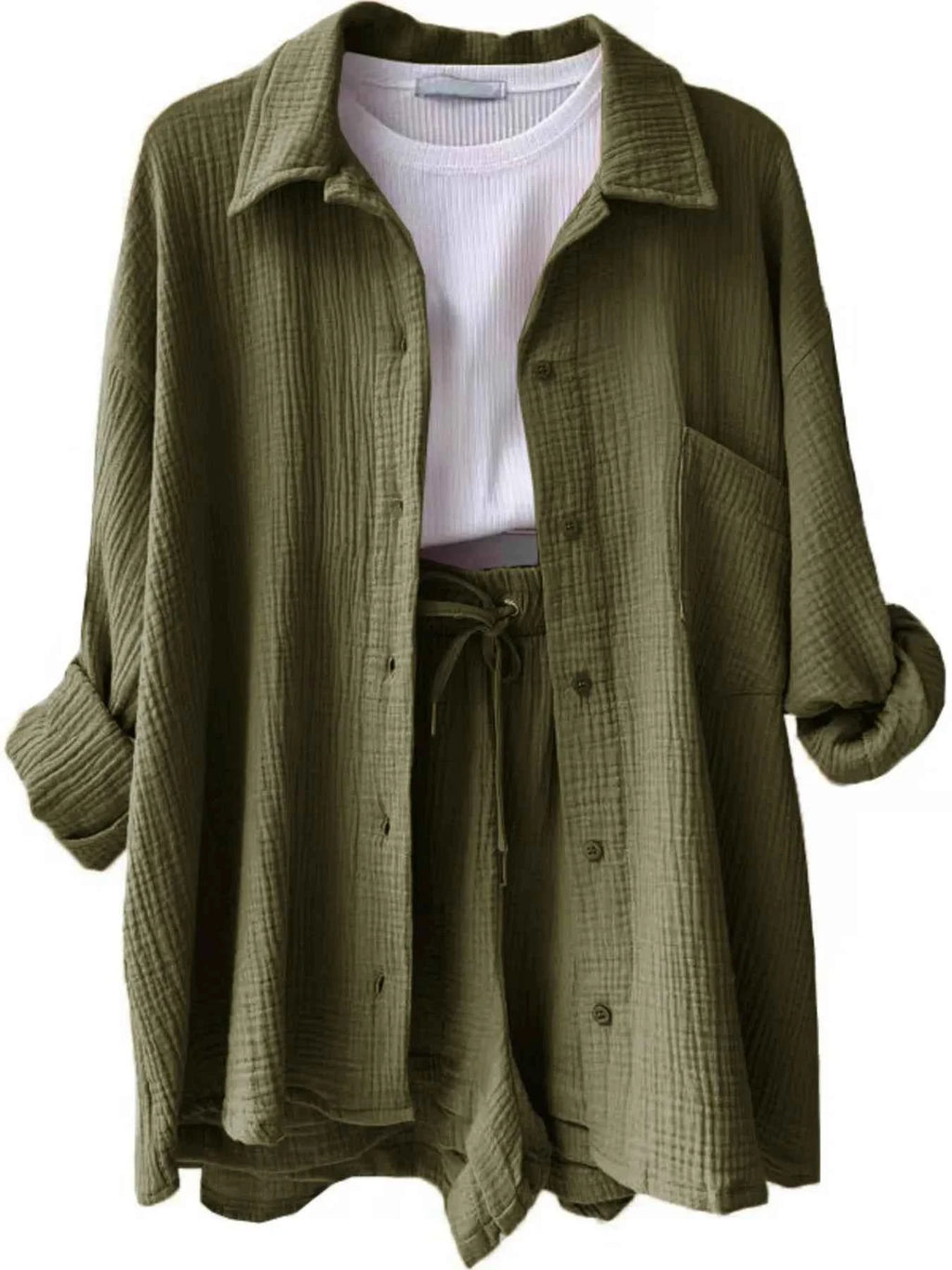 Button Up Shirt and Shorts Set b678957e0f9547d693b82e4262117048-Max-Origin