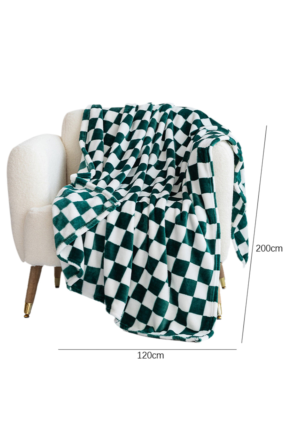 Navy Blue Checkerboard Printed Soft Throw Blanket 120*200cm b686cb7d41763977