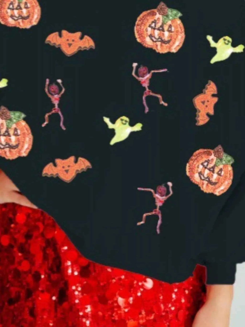 Halloween Sequin Round Neck Long Sleeve Sweatshirt b68b976d-cb50-4bb6-a067-5ab9db6c879a-Max-Origin