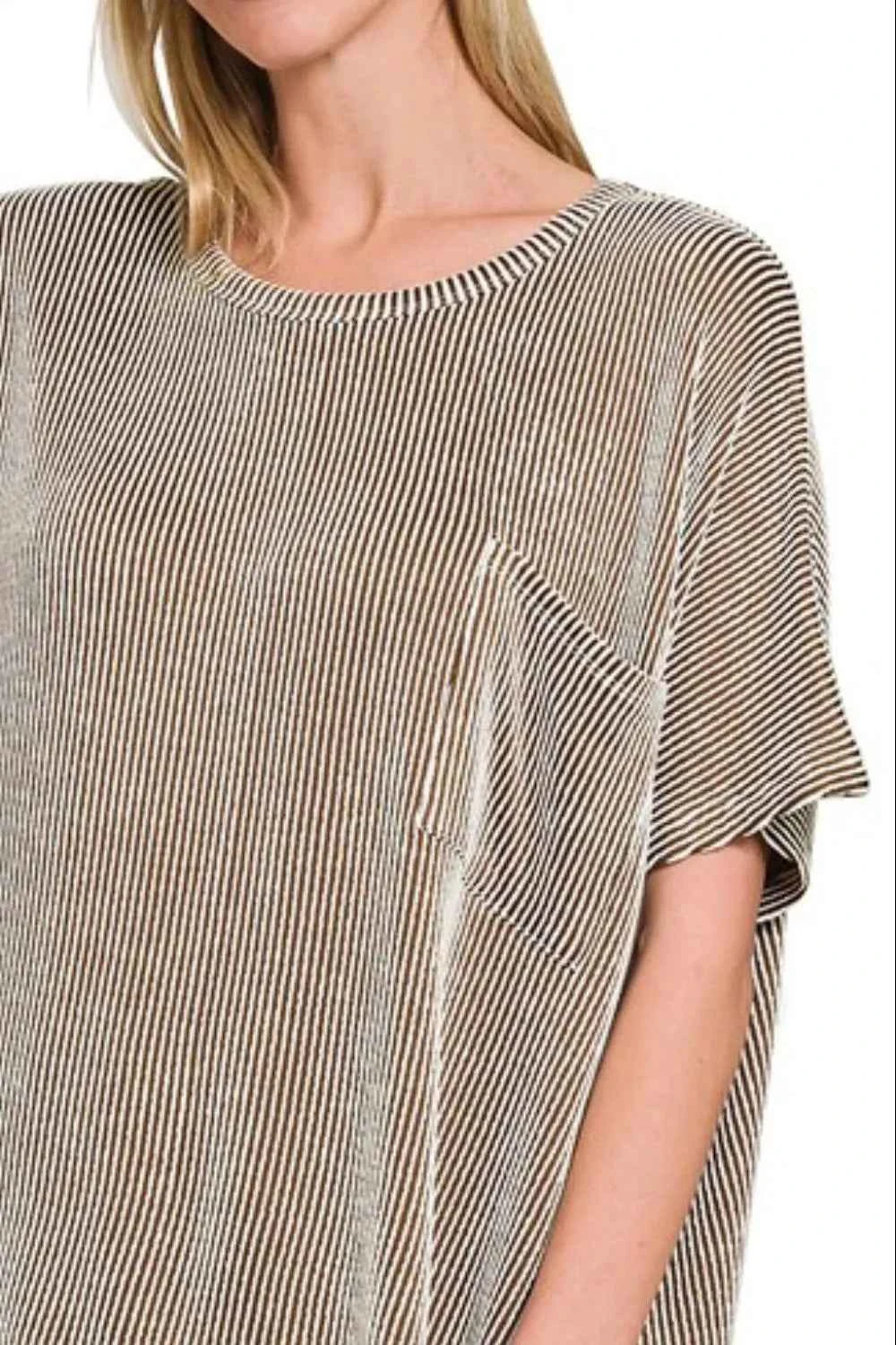 Corded Rib Oversized Short Sleeve Top b69257a8-7aaa-4571-8f8f-1caead9e1692-Max-Origin