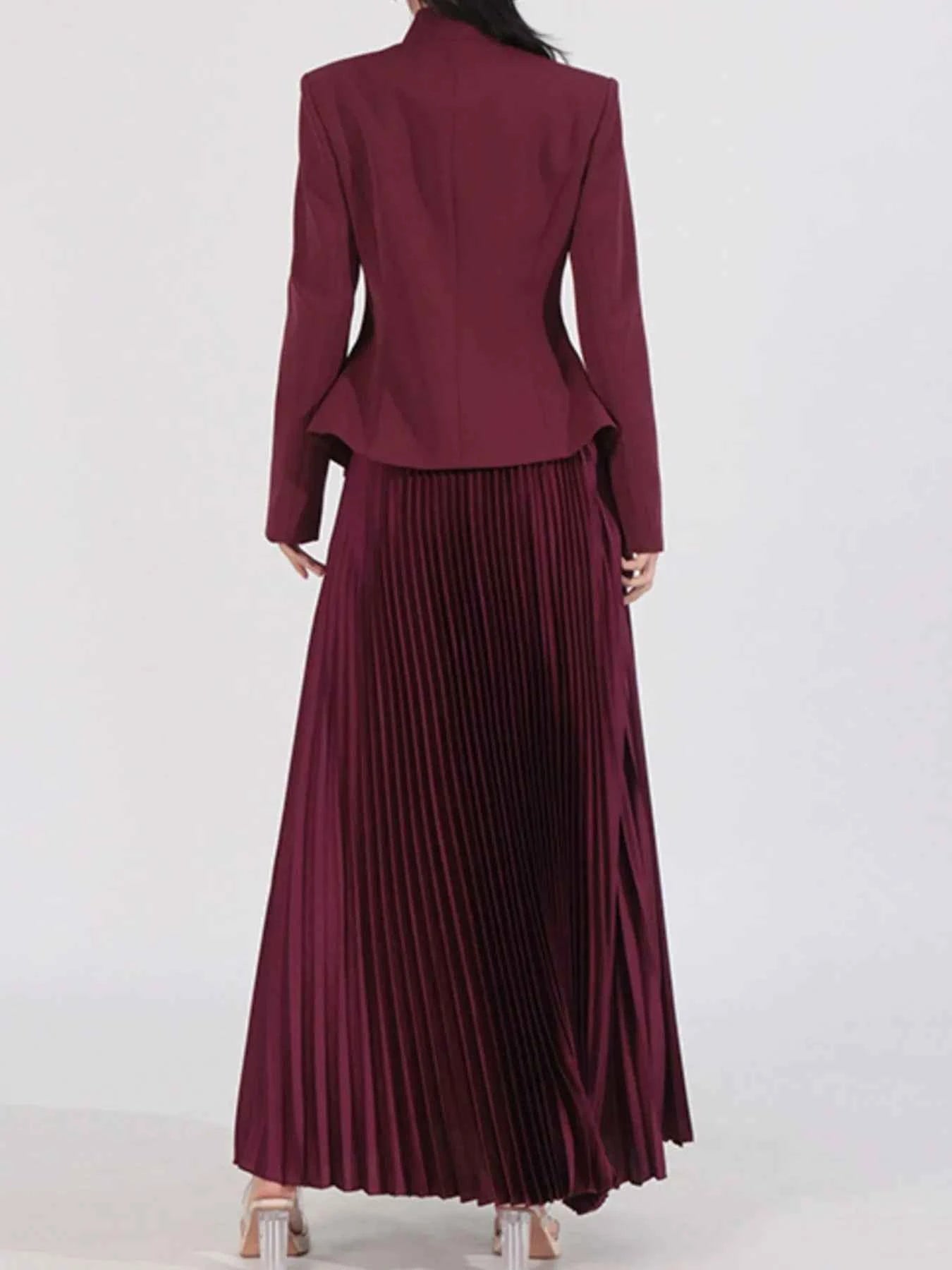 Button Up Long Sleeve Top and Pleated Skirt Set b6a86a03-bc8b-4afe-9d97-8151dfeff14f-Max-Origin