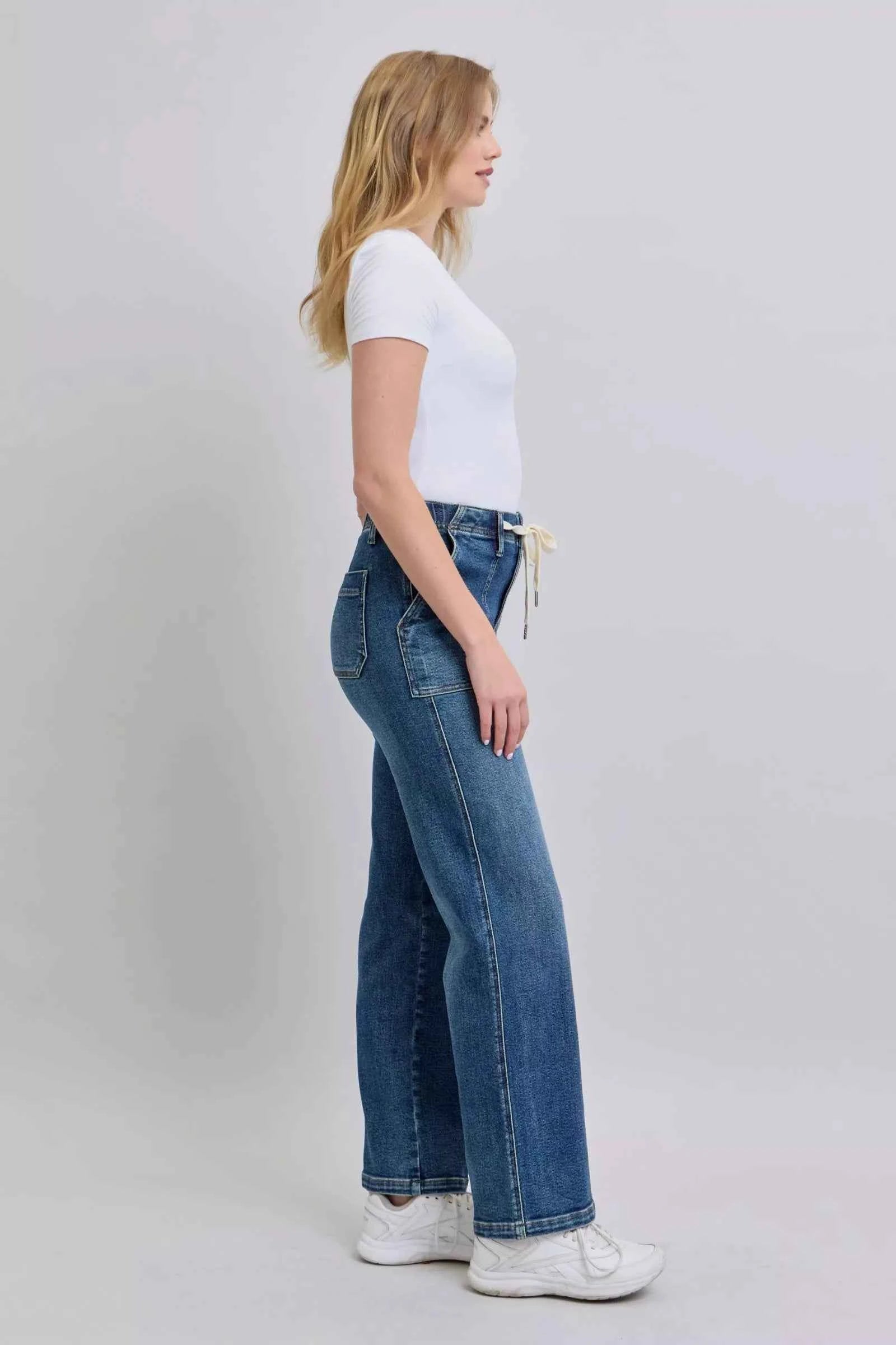 Judy Blue Drawstring Straight Jeans with Pockets b6b2e950-651b-411b-8375-4dfcc1ba08f2-Max-Origin