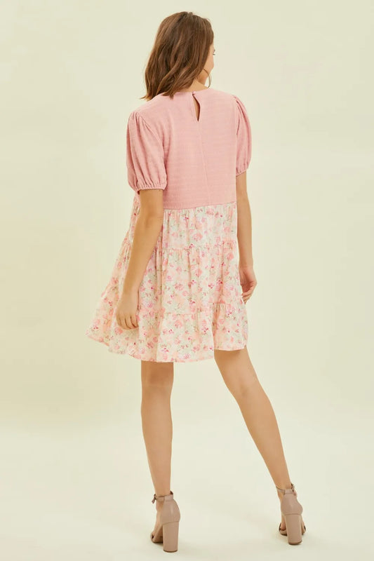 HEYSON Full Size Round Neck Floral Ruffle Hem Mini Dress b6d7c508-1216-45ab-9951-840e17bd3cae-Max