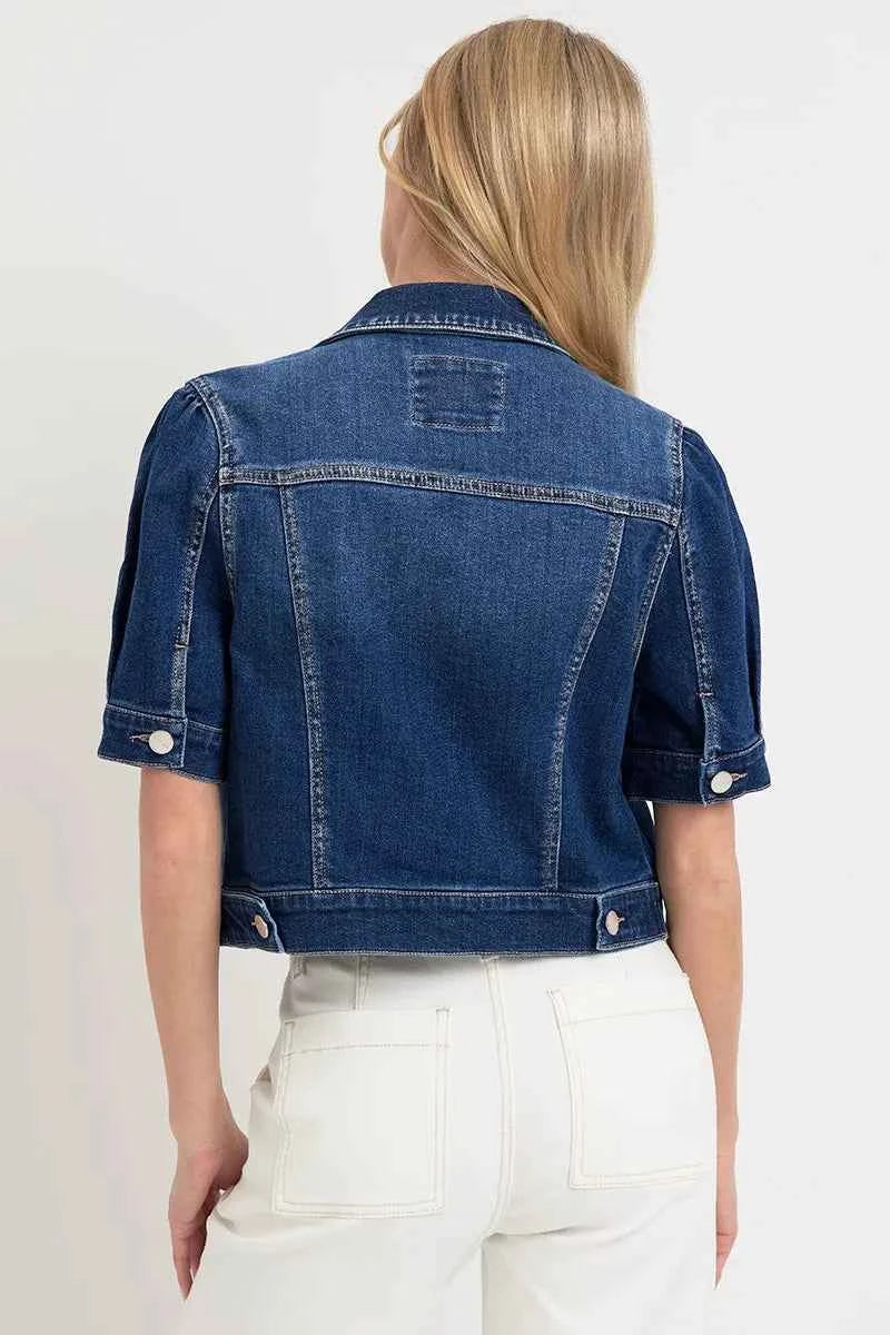 RISEN Puffed Short Sleeve Crop Denim Jackets b6d910c14a17481fbbab8872b0f00928-Max-Origin