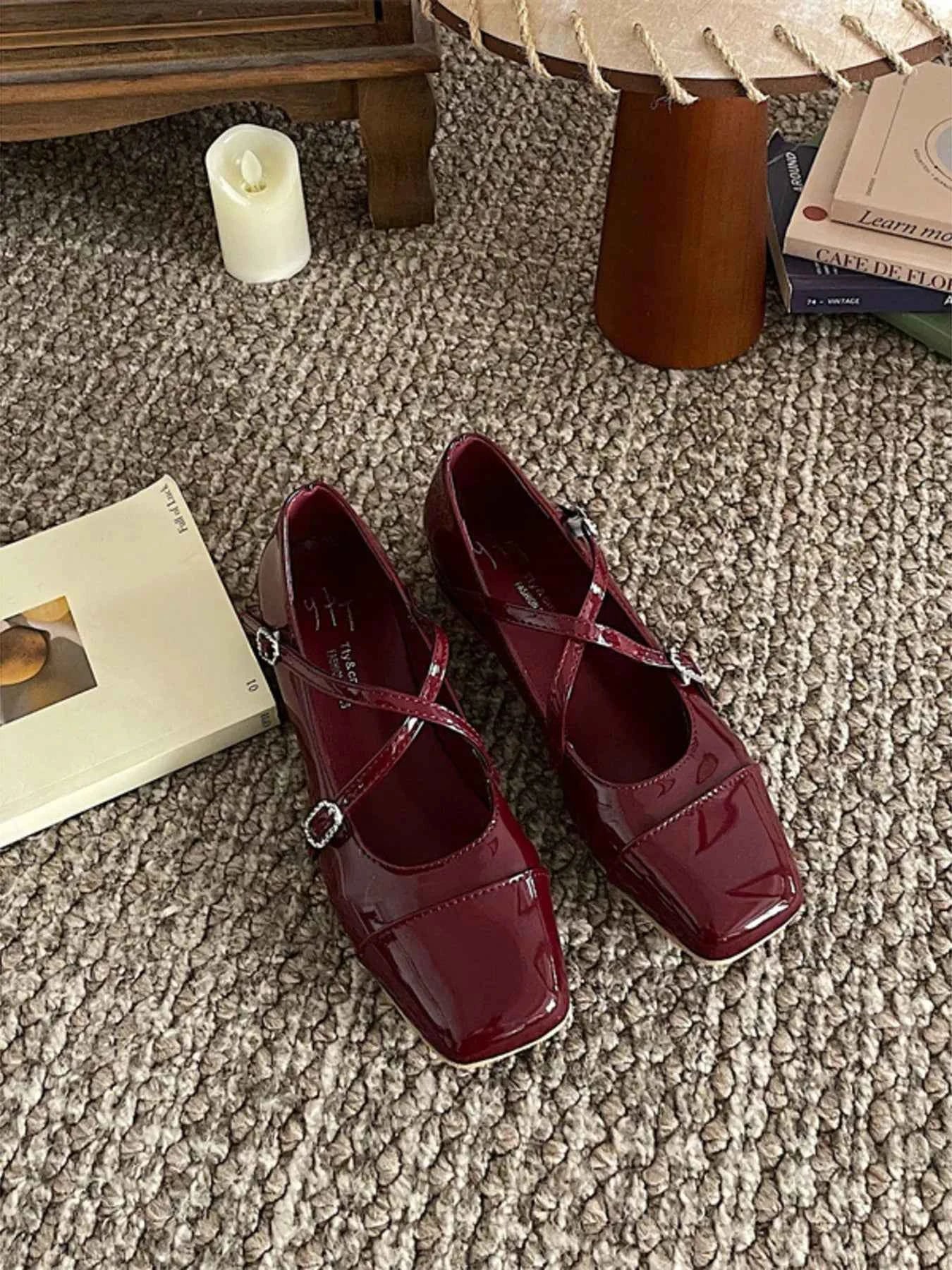 Crisscross Buckle Square Toe Mary Jane Loafers b6dfba25df86485bbfceea4519da52fe-Max-Origin