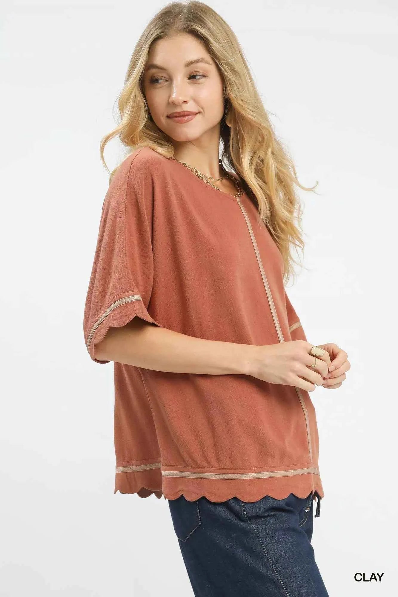 Linen Blend Scallop Trim Top b6ebe9fd-ad0c-4f2f-a97c-8278da7a34a5-Max-Origin