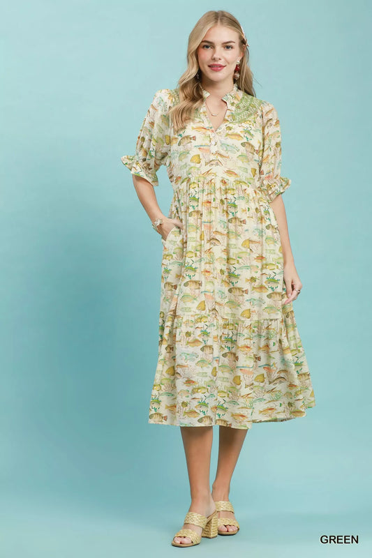 Print Tiered Midi Dress b6f3163b-ab66-4064-8c6b-7ffe5bb4cac9-Max-Origin