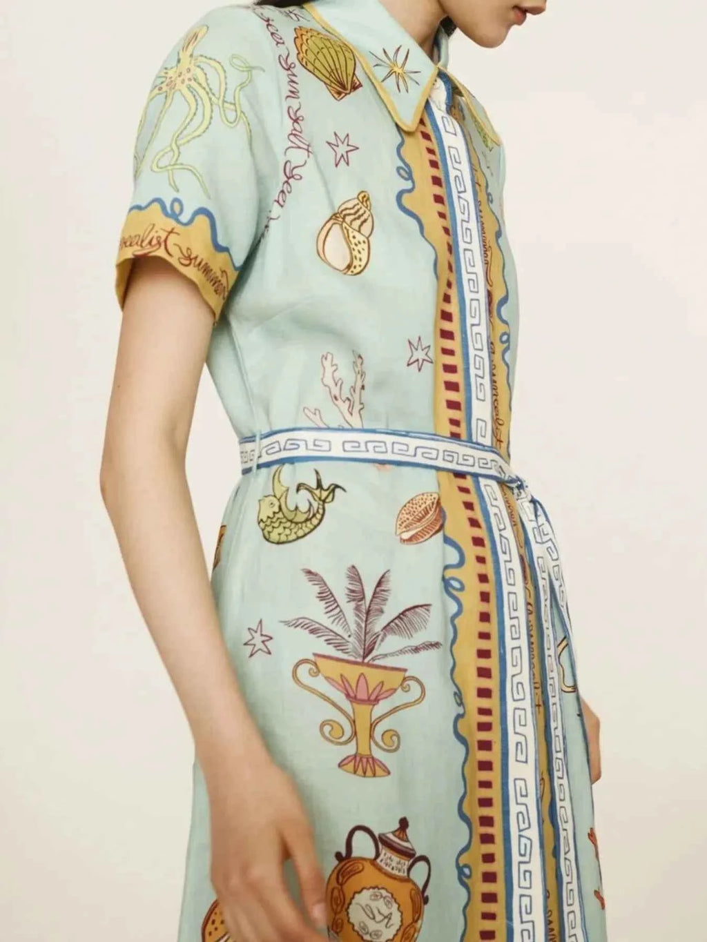 Printed Short Sleeve Maxi Shirt Dress with Belt b6fdca99-9d14-4c7a-9e2d-96a38f9d39fa-Max-Origin
