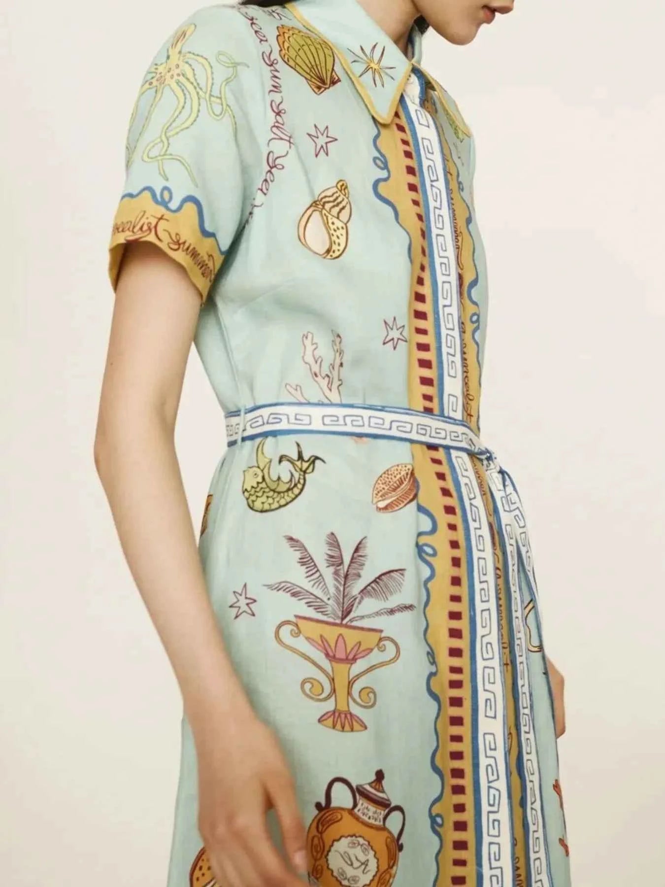 Printed Short Sleeve Maxi Shirt Dress with Belt b6fdca99-9d14-4c7a-9e2d-96a38f9d39fa-Max-Origin