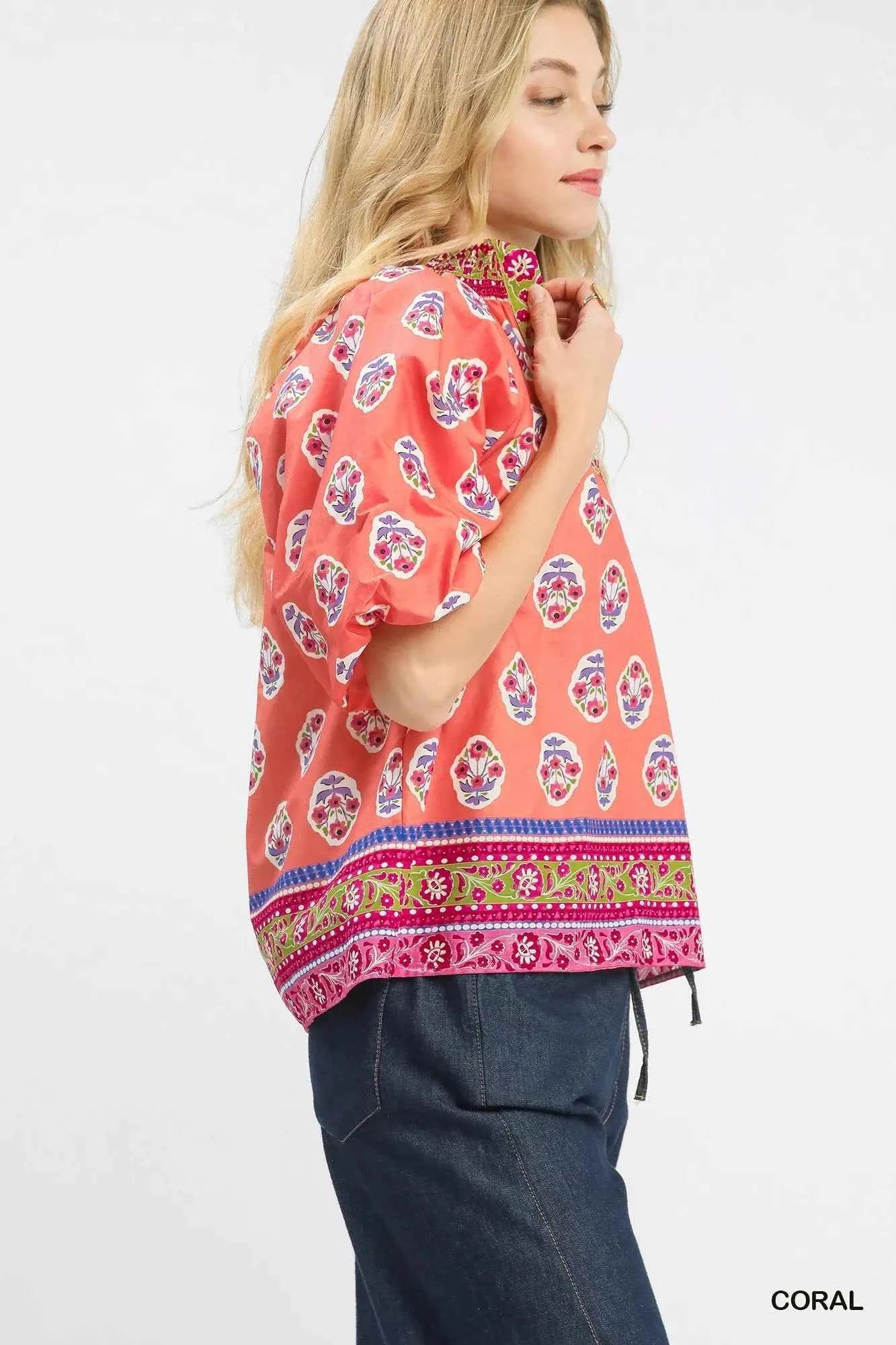 Boho Border Print Peasant Top b7040a0b-3a39-4a89-bab9-b7a94ed3e962-Max-Origin