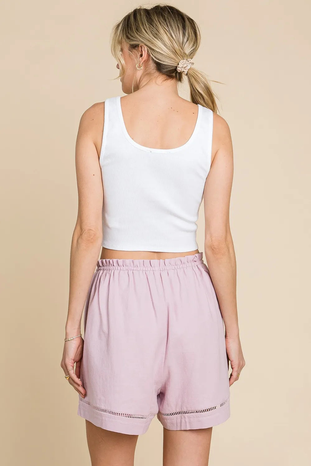 Cotton Bleu by Nu Lab High Waist Drawstring Shorts b7136ff4-6937-4d00-abc9-019d89ad0fc4-Max