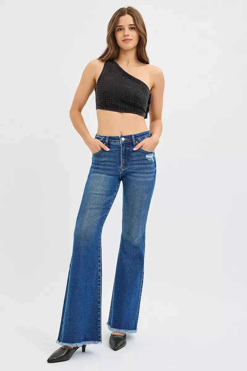 RISEN High Rise Flare Jeans b719b4c9b1f142f68345af2b8a39b6d1-Max-Origin