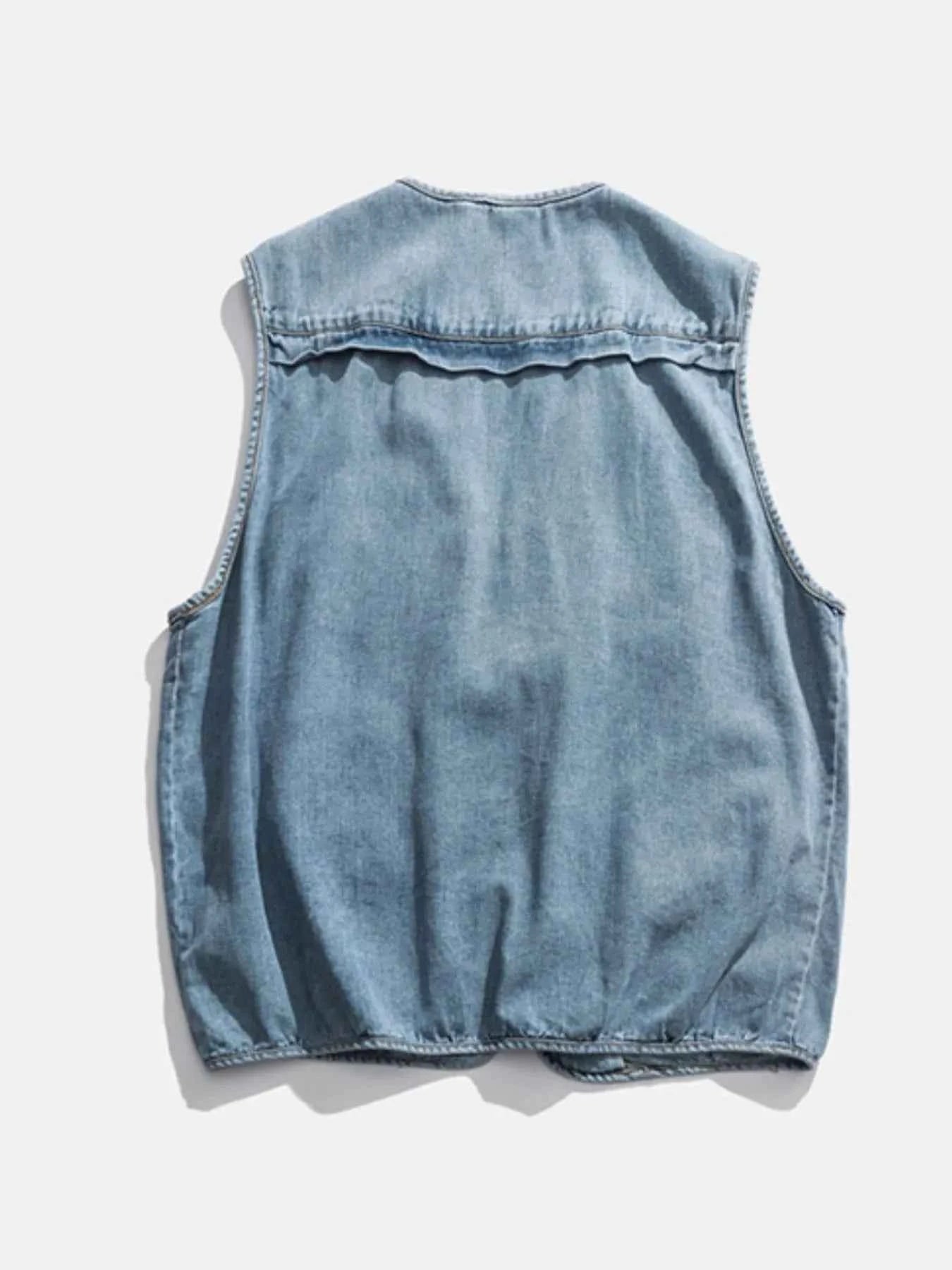 Multi-Pocket V-Neck Denim Vest b731ef2e-a6cc-4252-9ad7-045833210a5e-Max-Origin