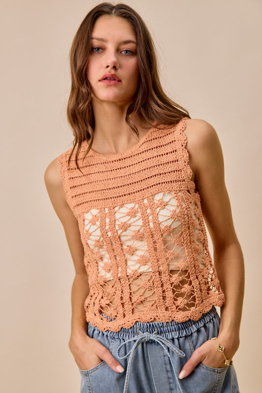 Crochet Knitted Lace Sweater Tank Top b74820a6ce734d71a2fdd35ba0146d75-Max