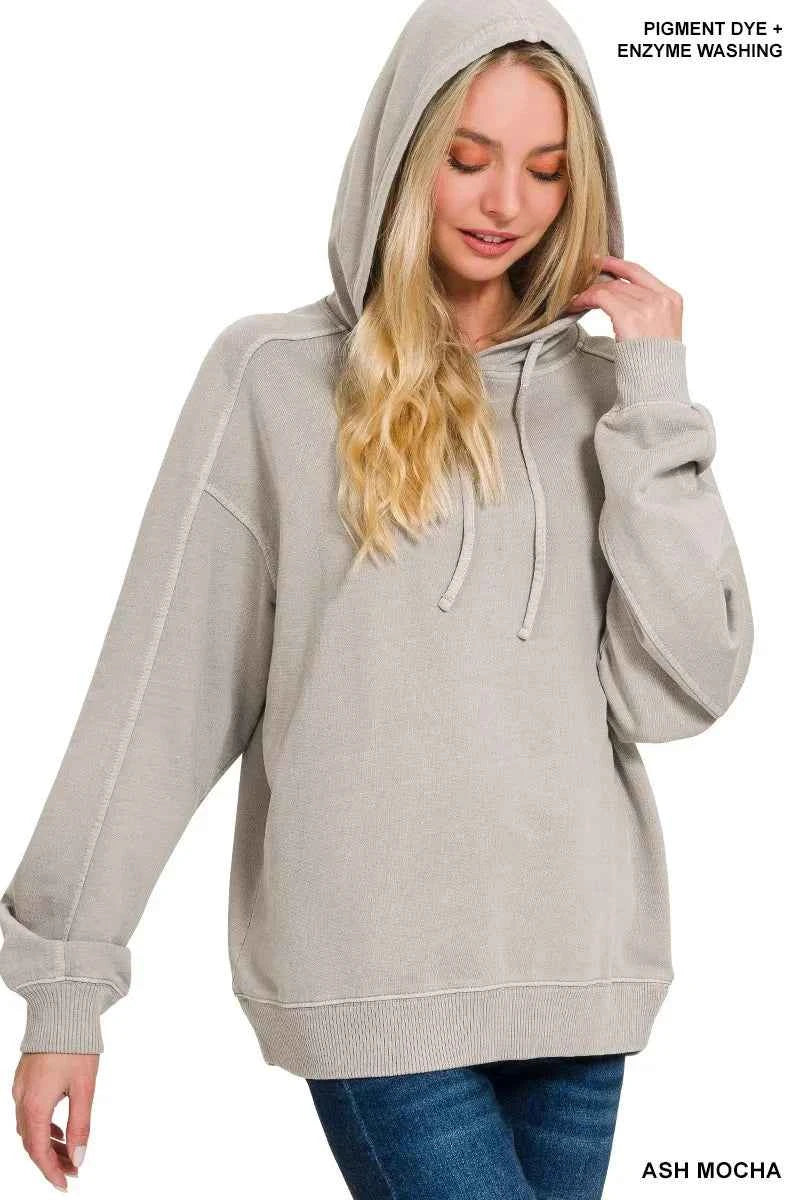 French Terry Pigment Dye & Enzyme Washing Hoodie b76ddb1205944880a4c7cf6df5d12d42-Max-Origin