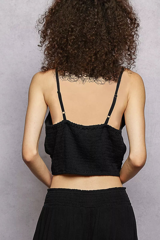 Embroidered Fringe V-Neck Cropped Cami b7a4dac2-383b-499e-94cd-f3fb577bf327-Max-Origin