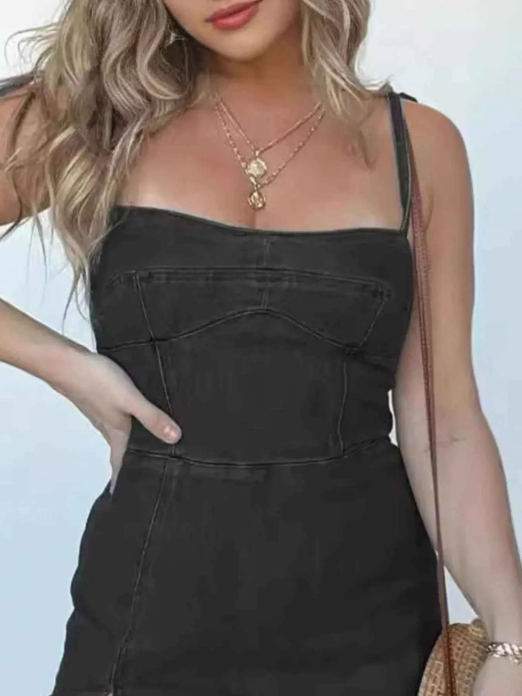 Full Size Slit Square Neck Denim Dress Plus Size b7b7b0e4-894f-4418-aaa7-50fd514d880c-Max-Origin