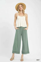 Umgee Linen Wide Leg Cropped Pants with Lace Trim b7cb66fe-3b62-40ad-ada2-fbcc1d461f0d-Max-Origin