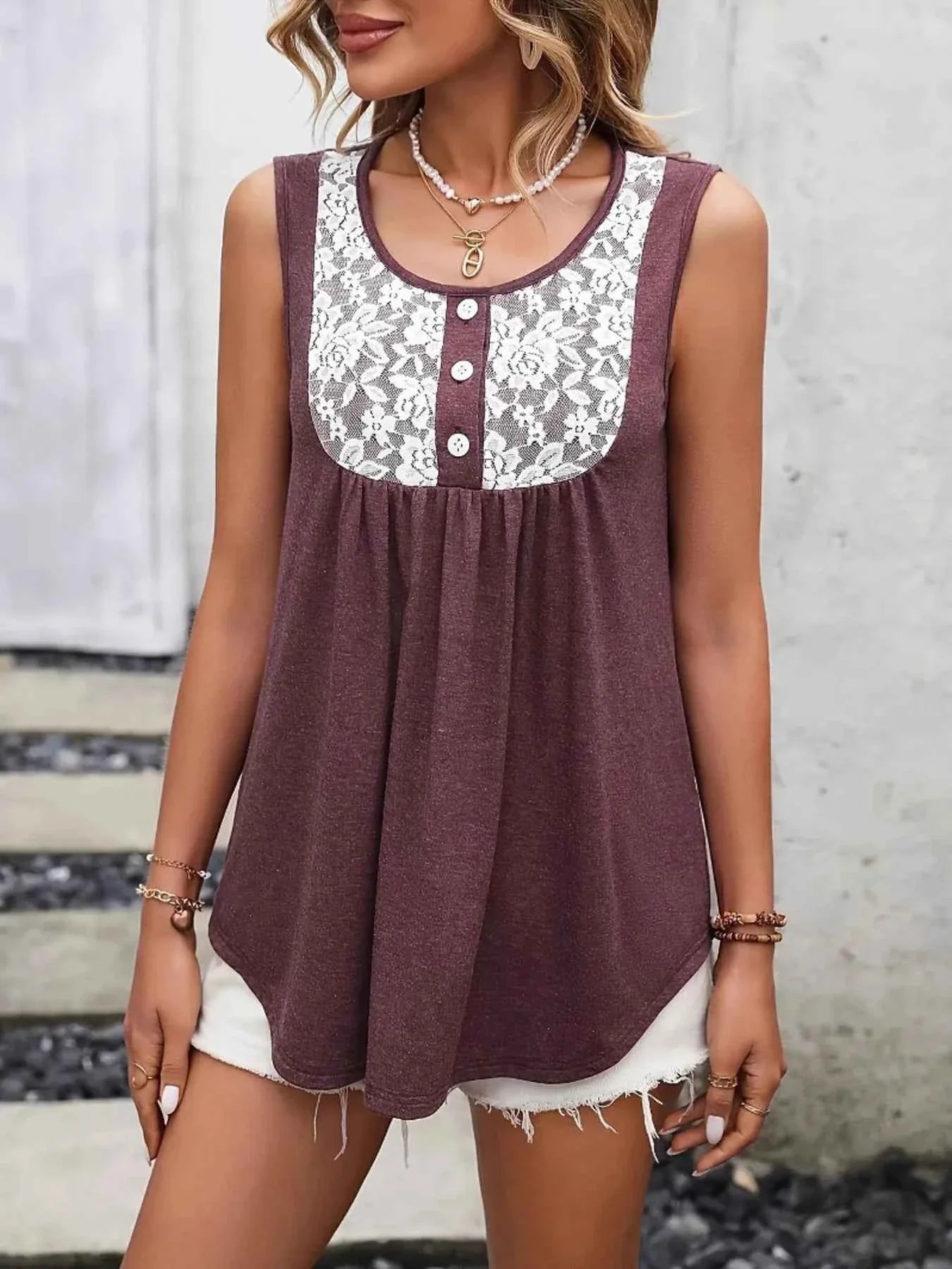 Lace Panel Scoop Neck Tank b7dc8c31180f482292a70e69b6a5407f-Max-Origin