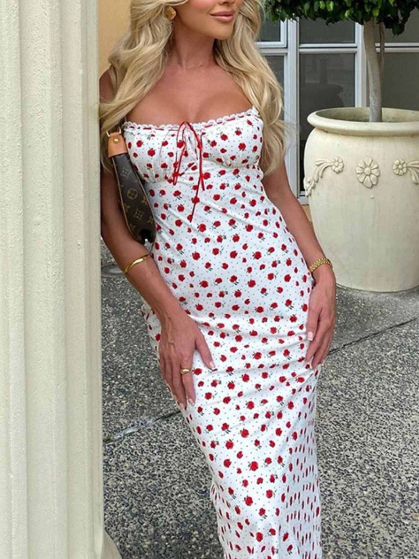 Floral Print Lace Trimmed Cami Dress b7de2bfb-52f2-4c7d-b89d-e3d9a49e9659-Max