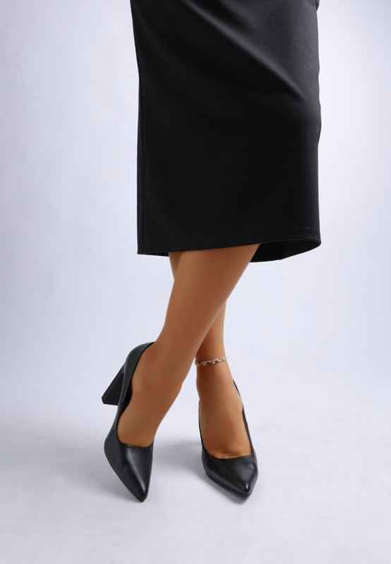 Shacarri Faux Leather Pumps b7f33e25-f468-49c3-afbb-2ff10301070f