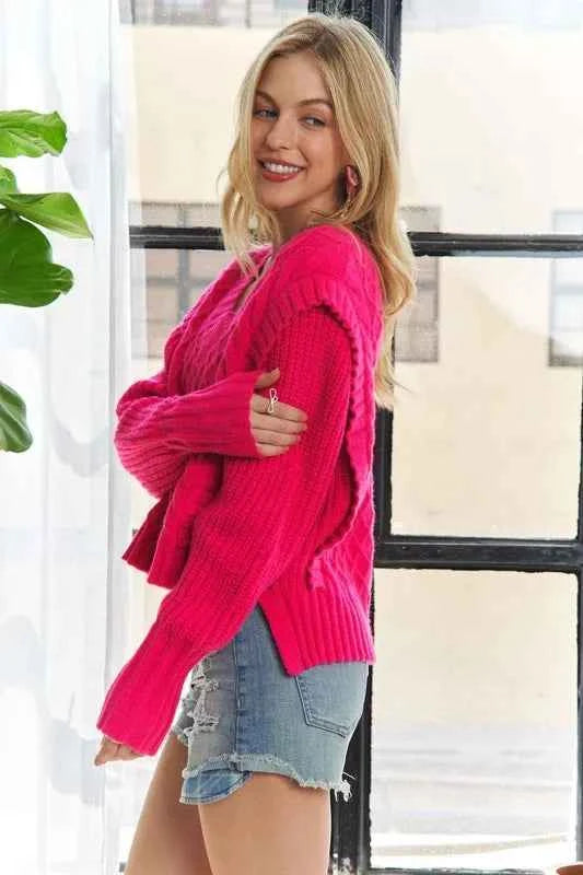 ADORA Ruffle Detail Adorable Sweater b806d0ce08304914a42cb165835839ed-Max-Origin