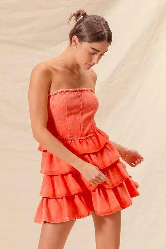 Strapless Ruffle Layered Game Day Cheer Up Dress b82a73903f754d2dbbc3f0c9038cad5a-Max-Origin