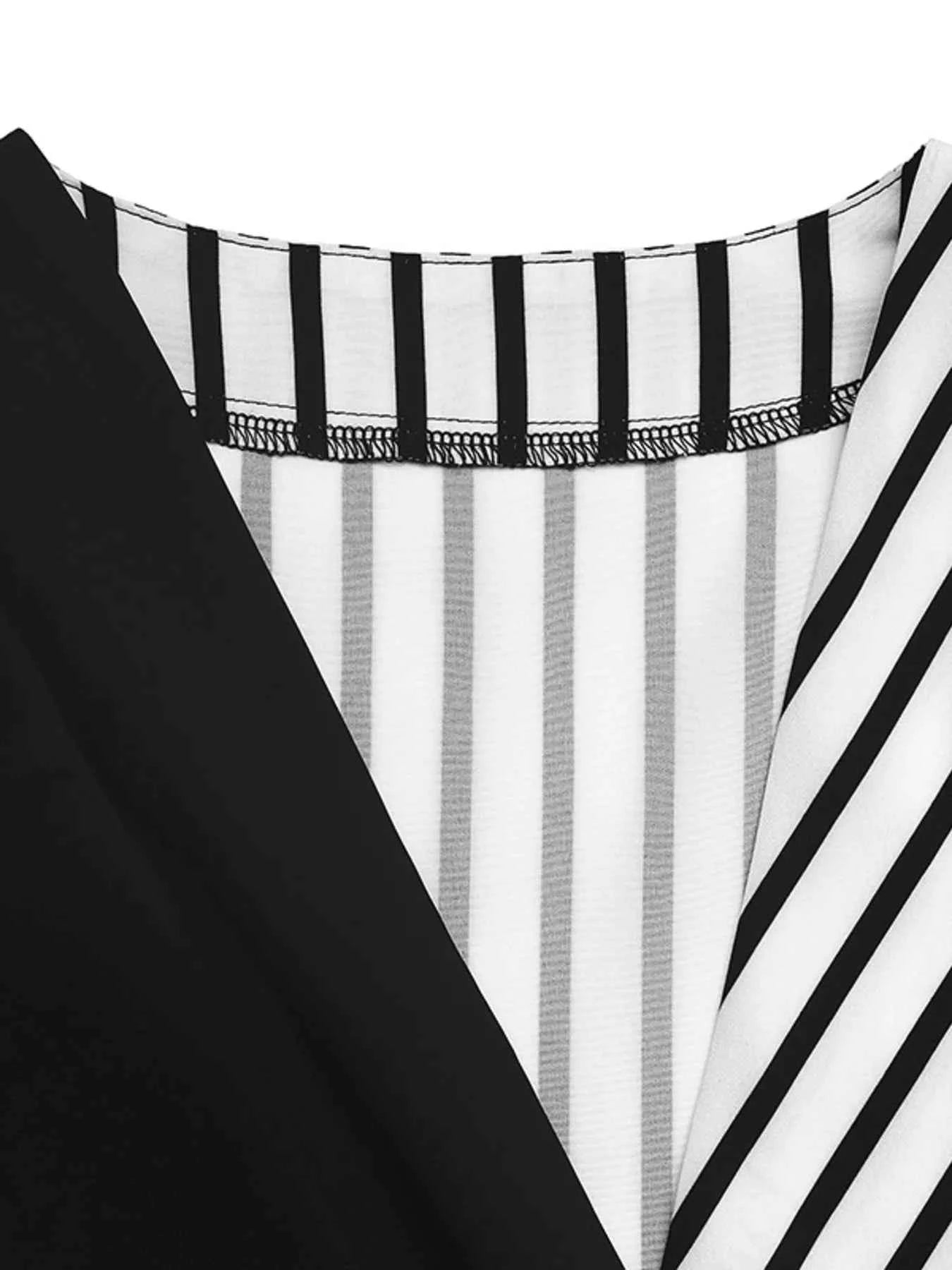 Striped Color Block Surplice Shirt b83d68f36bc043ea9fe146e07d6bd18b-Max-Origin