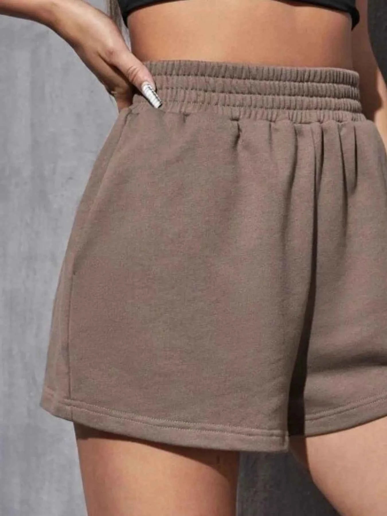 Elastic Waist Shorts with Pockets b83ed6f7-7bfa-4e10-b414-cb0824c8c6a2-Max-Origin
