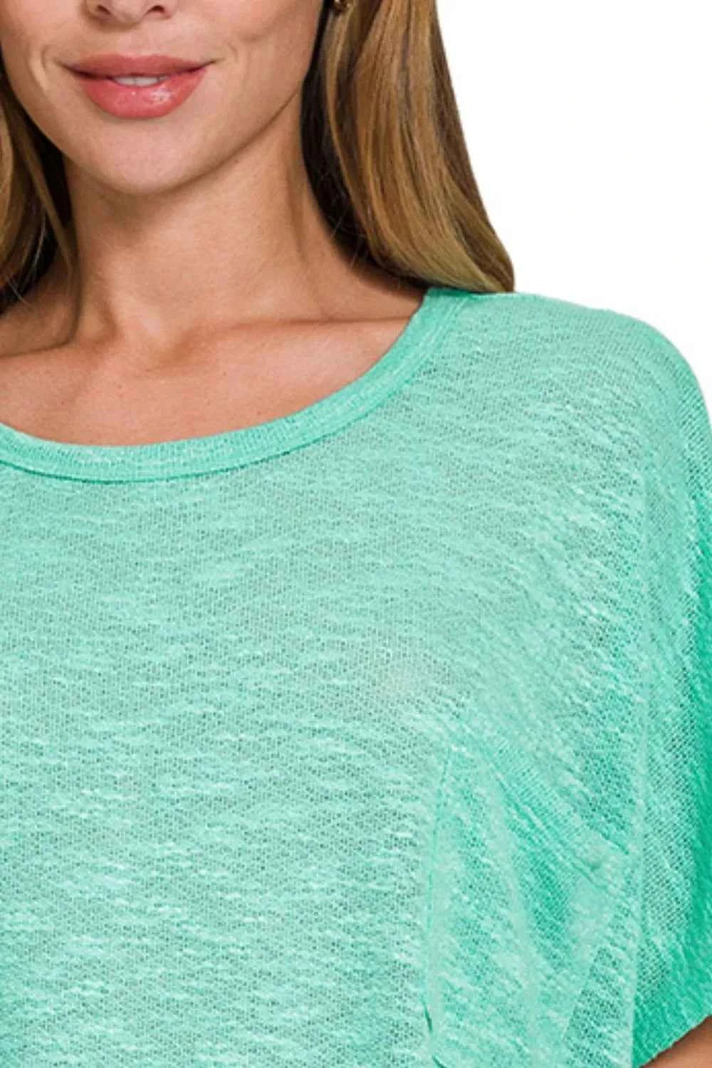 Zenana Oversized Slub Hacci Top with Pocket b8415183-c2e5-4e0e-95b1-3e60bdd0aa6f-Max-Origin