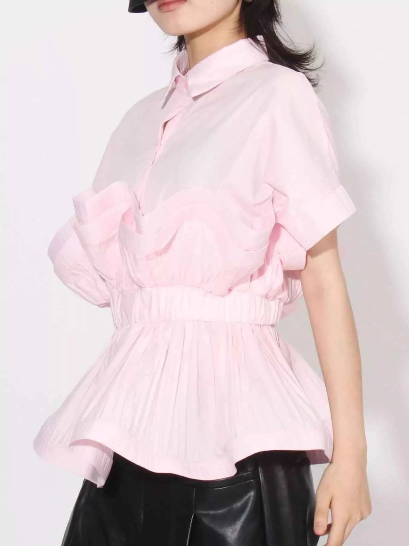Ruffle Peplum Button-Down Shirt b843836e-4bec-4cf4-ad6a-c1b589c3f273-Max-Origin