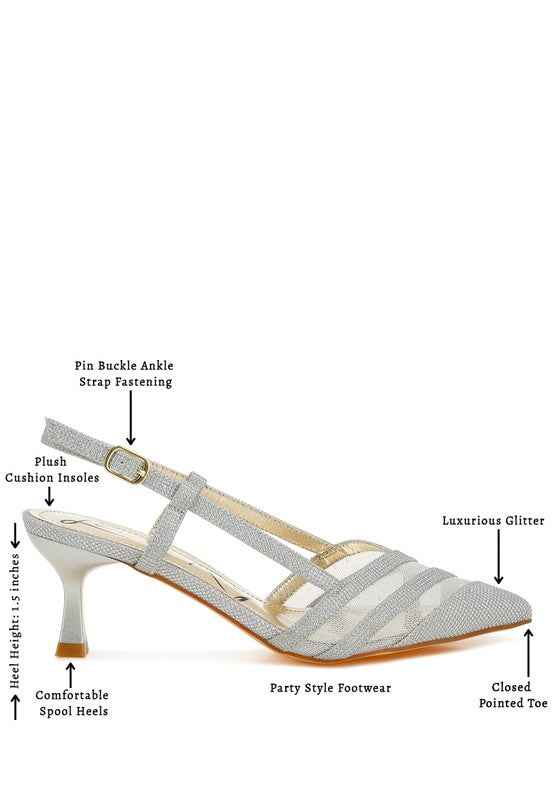 Daldra Kitten Heel Slingback Sandals b85a4b44-7cef-4c07-bd00-bdce7ed1027e