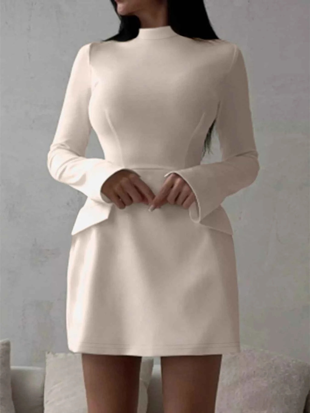 Mock Neck Long Sleeve Bodycon Dress b8681d5e-6186-4897-b6ad-ec6cf7fd0750-Max-Origin
