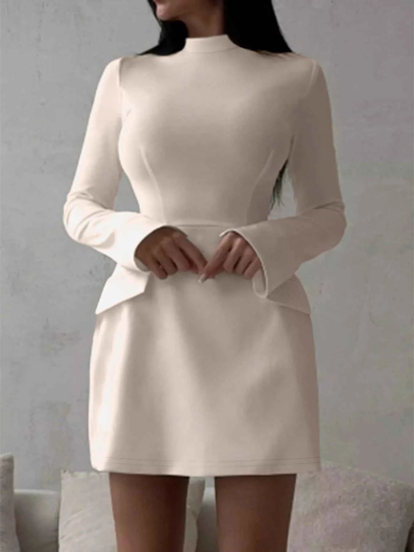 Mock Neck Long Sleeve Bodycon Dress b8681d5e-6186-4897-b6ad-ec6cf7fd0750-Max-Origin