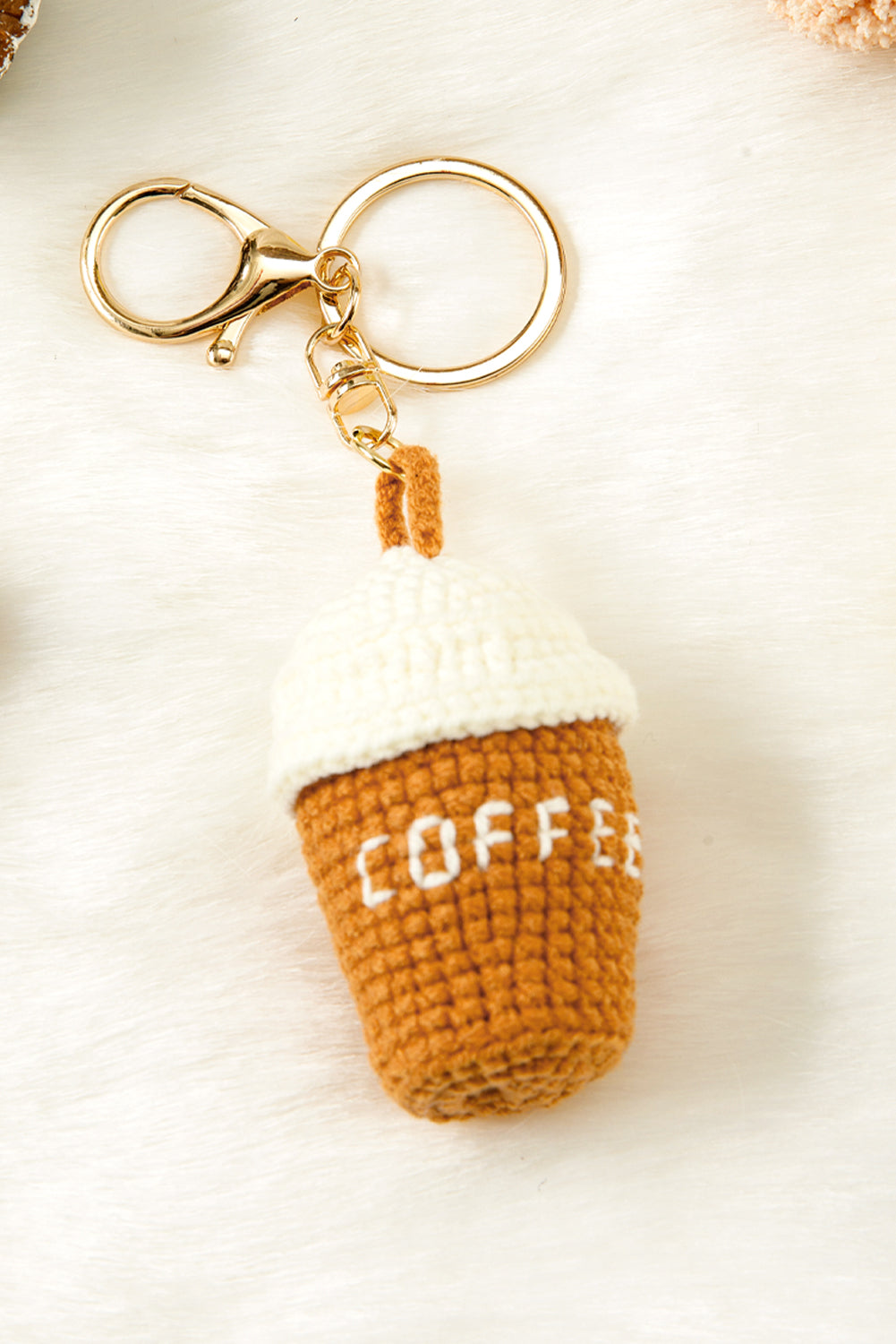 Thai Curry Knit Coffee Pendant Keychain b882572dd2a48ca9