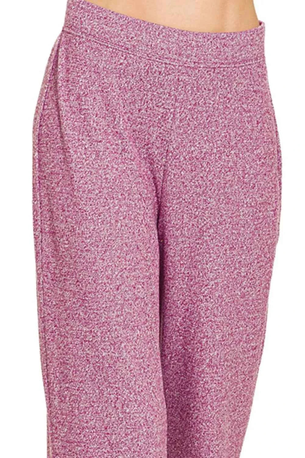 Zenana Soft Elastic Waisted Flare Pants b89fd57a-d61f-4943-912a-8671cadbe772-Max-Origin