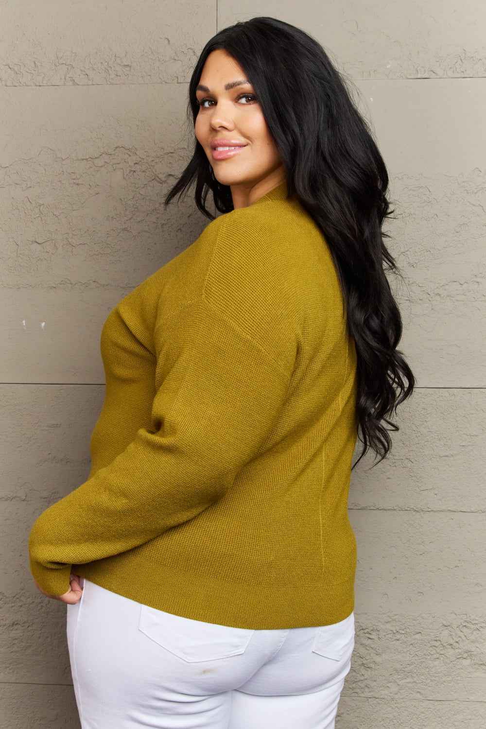 Zenana Kiss Me Tonight Full Size Button Down Cardigan in Chartreuse b8dabf2e41324ef7b6b20af78c022053-Max