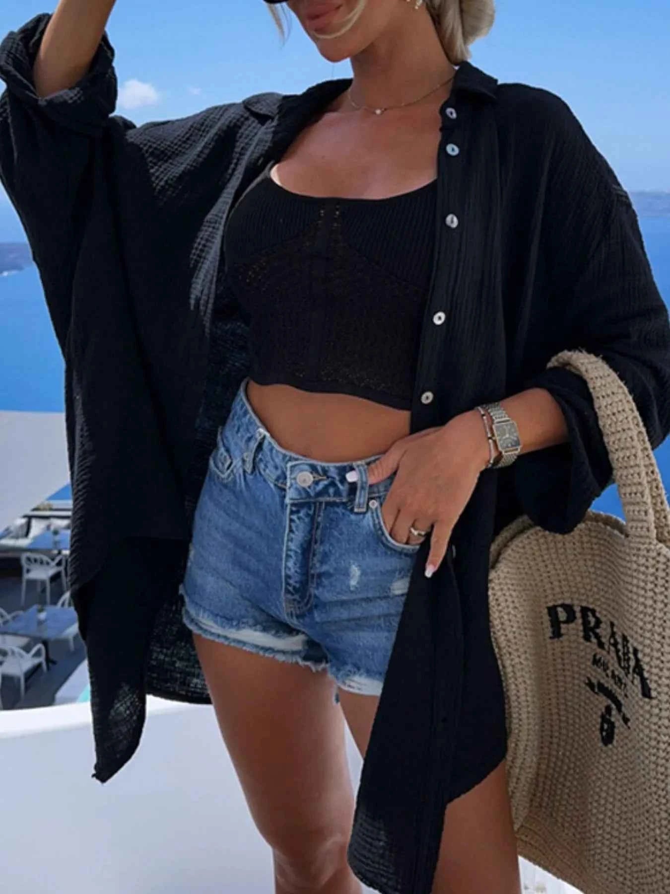 Evil Eye Embroidered Oversized Shirt b8dcdf9c-72d5-427e-ae0f-169d8c3ac7af-Max-Origin