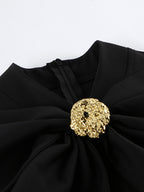 Ruched Long Sleeve Midi Dress b901de58ae864e2c9583a14514590731-Max