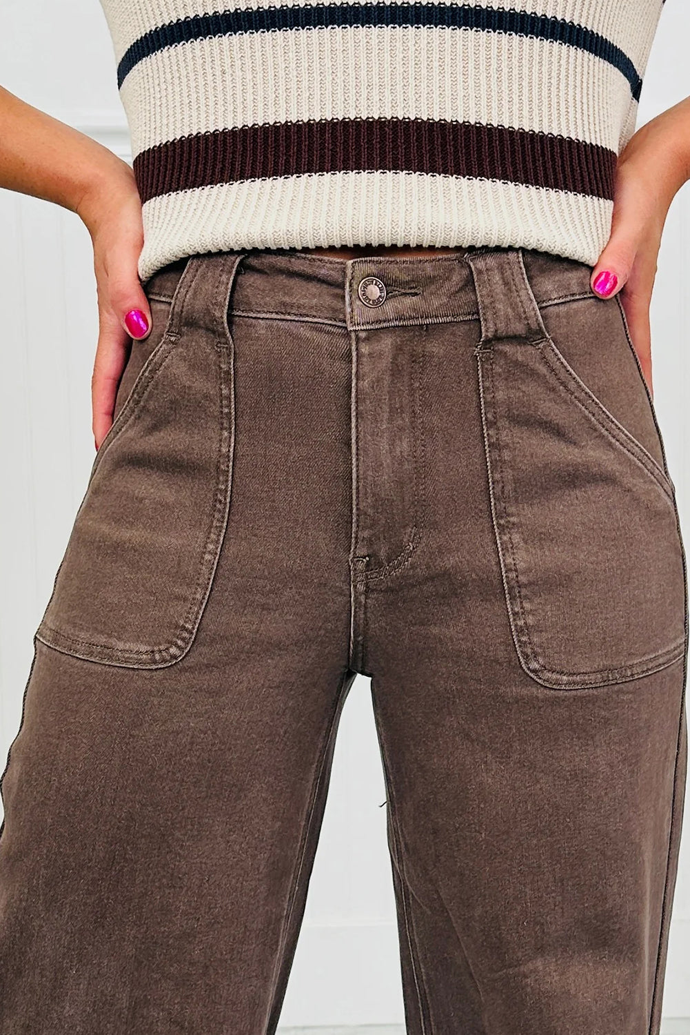 Dusk Blue Retro Washed Patch Pocket Loose Jeans b910c8ac409a152d