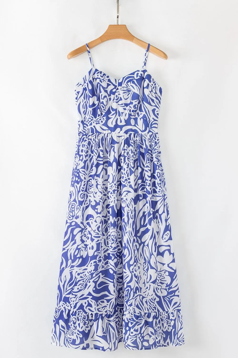 Floral Print Spaghetti Strap High Waist Dress b92829c1-fd43-4f10-b81f-17ca257eba7f-Max-Origin