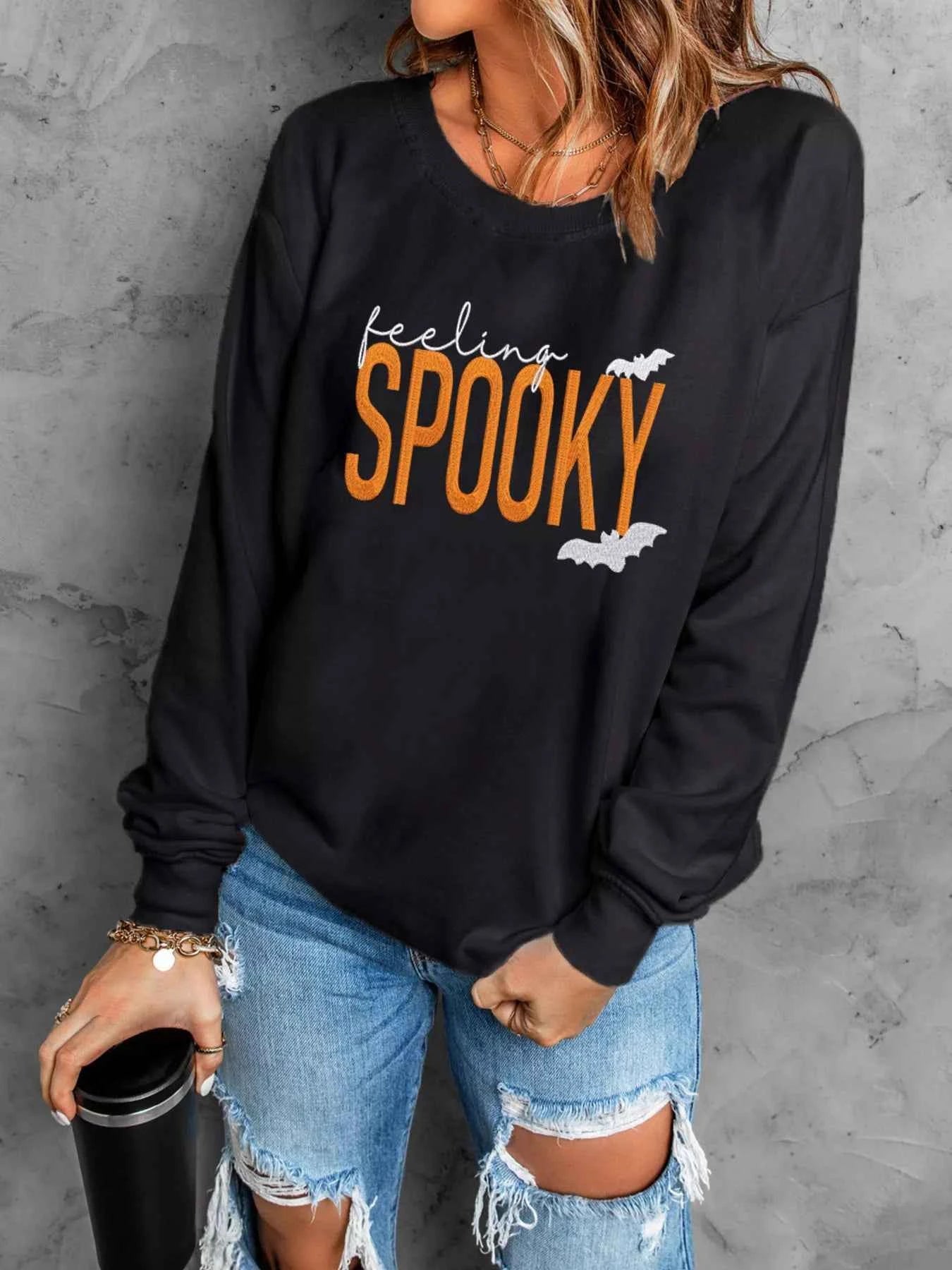 Feeling Spooky Halloween Embroidered Sweatshirt b940436a5a364592ac900d75ed26af92-Max-Origin